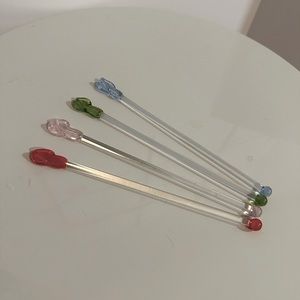 Flip flop sandal glass drink stirrer